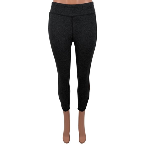 Free People Movement Gray Cutout Cropped Leggings L| Athleisure Pilates Princess - Picture 2 of 16